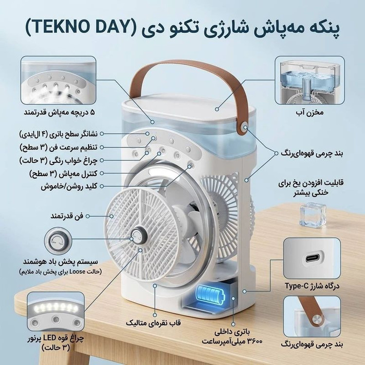 پنکه شارژی مه پاش
